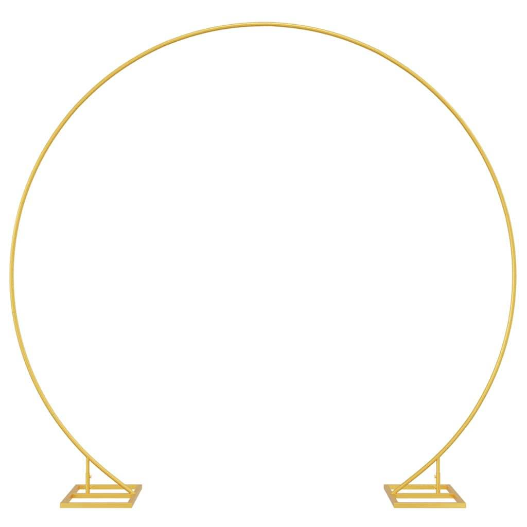 Arche de mariage en acier pour cérémonie jardin design moderne arrondi Doré 220cm - ComfortXL Outdoor Living - Image 2