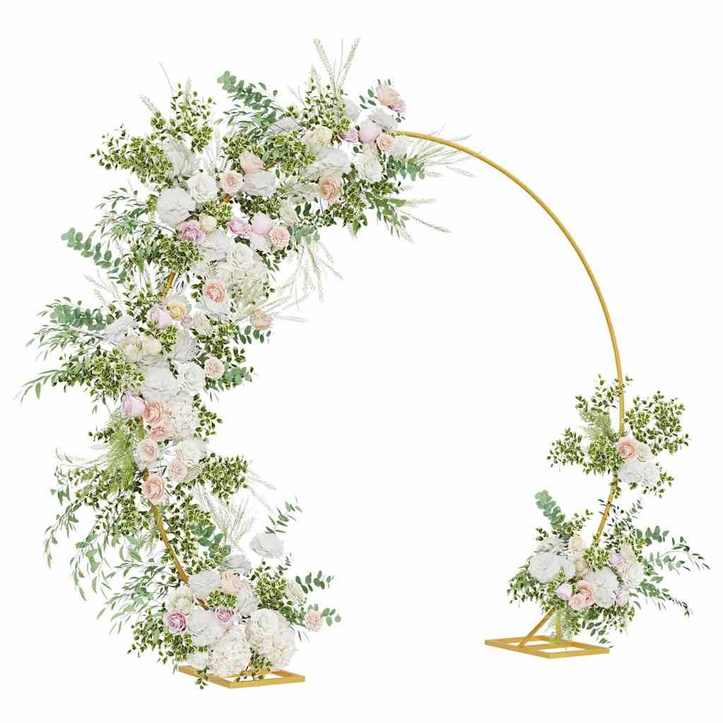 Arche de mariage en acier pour cérémonie jardin design moderne arrondi Doré 220cm - ComfortXL Outdoor Living - Image 3