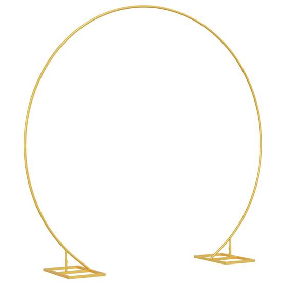 Arche de mariage en acier pour cérémonie jardin design moderne arrondi Doré 220cm - ComfortXL Outdoor Living - Image 5
