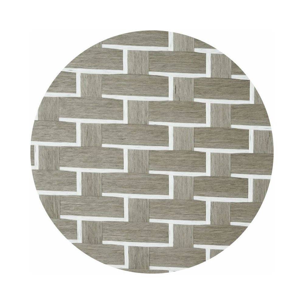 Aubry Gaspard - Paravent en nylon blanc et gris clair 3 panneaux - Imagen 2