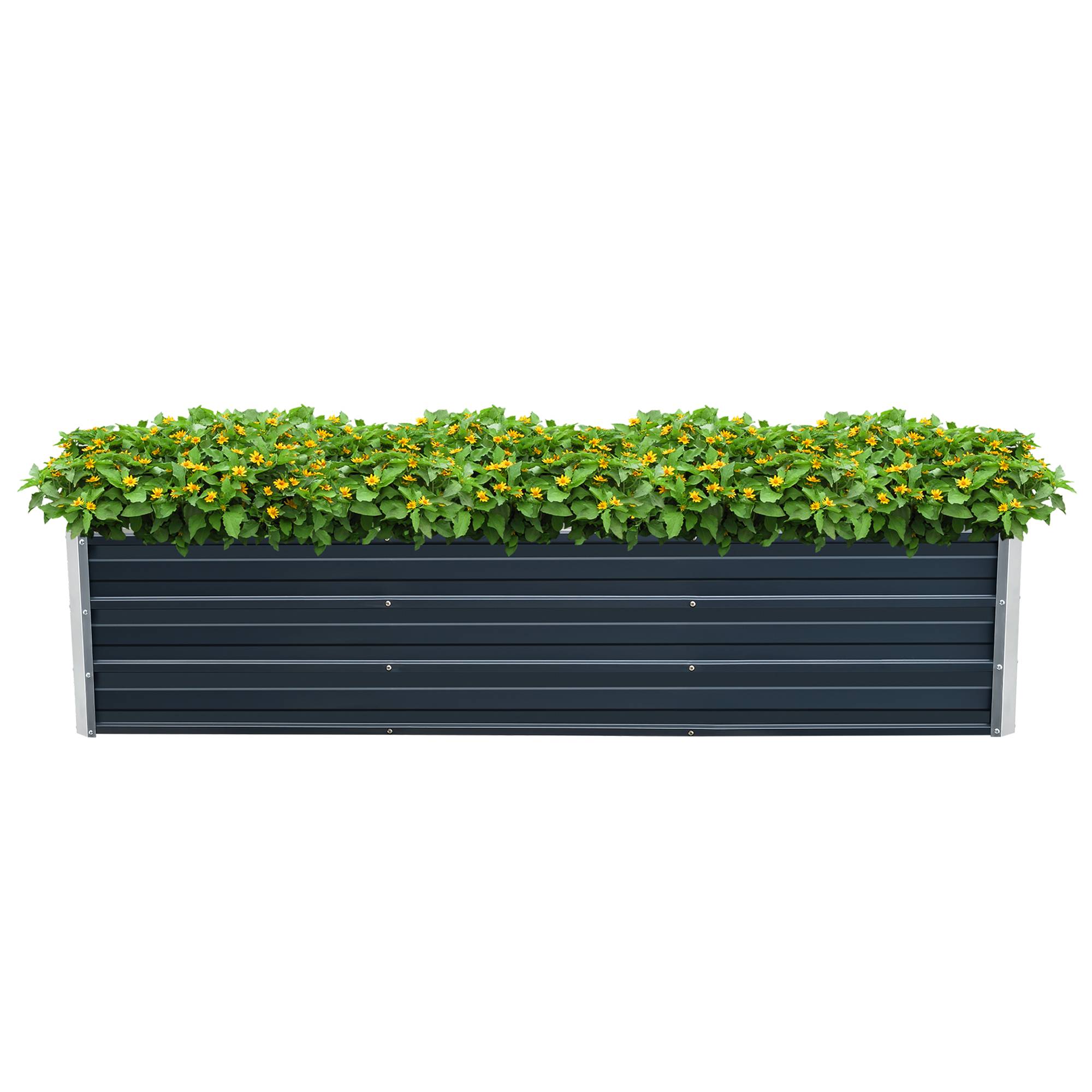 Jardinière Nijmegen à 2 barres de séparation 183 x 47 x 40 cm anthracite [en.casa] - Imagen 1