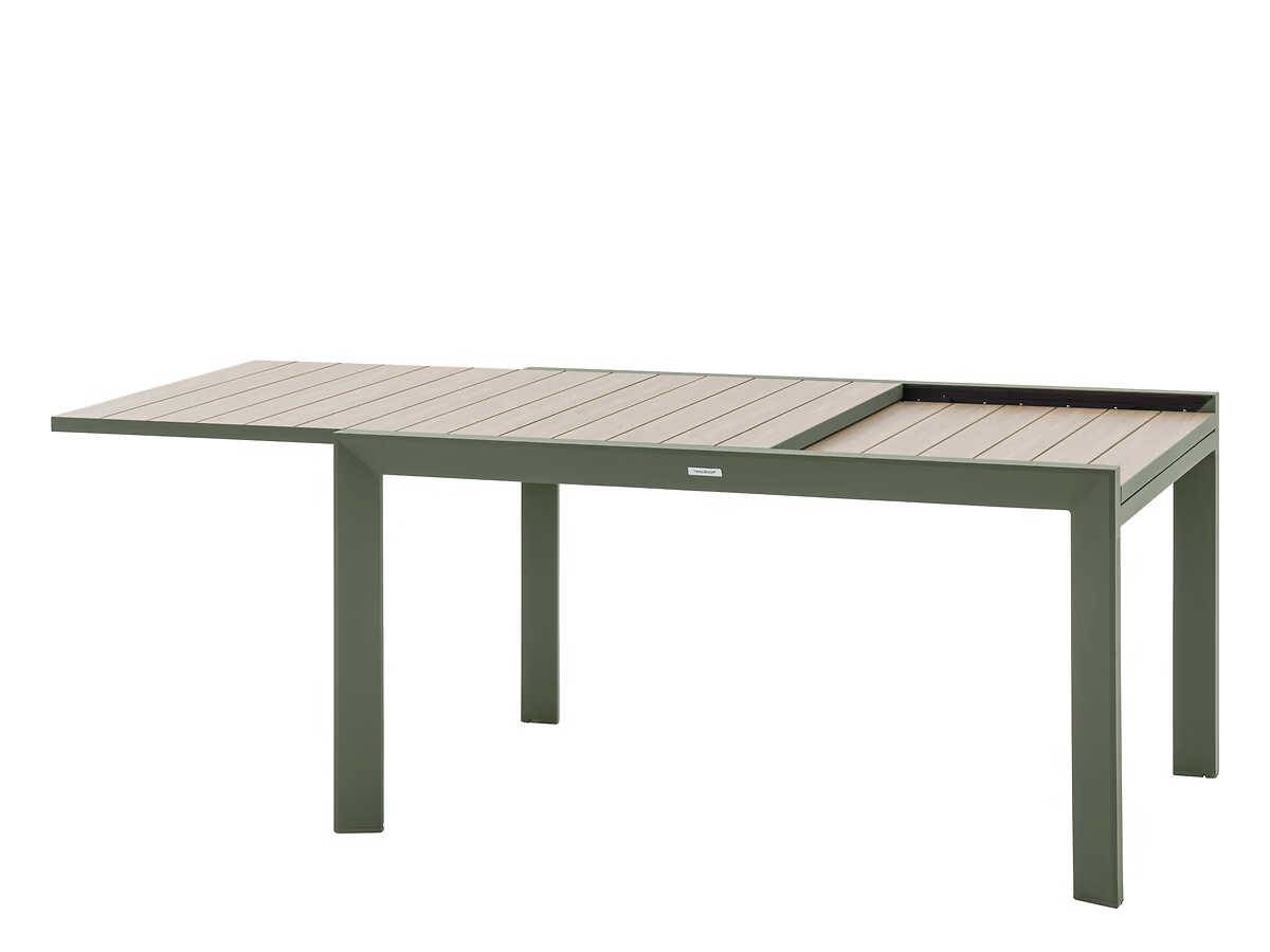 Hesperide - Table de jardin rectangulaire extensible coulissante Evasion Lin/Vert Laurier 8/10 places + 10 fauteuils - Hespéride - Image 4