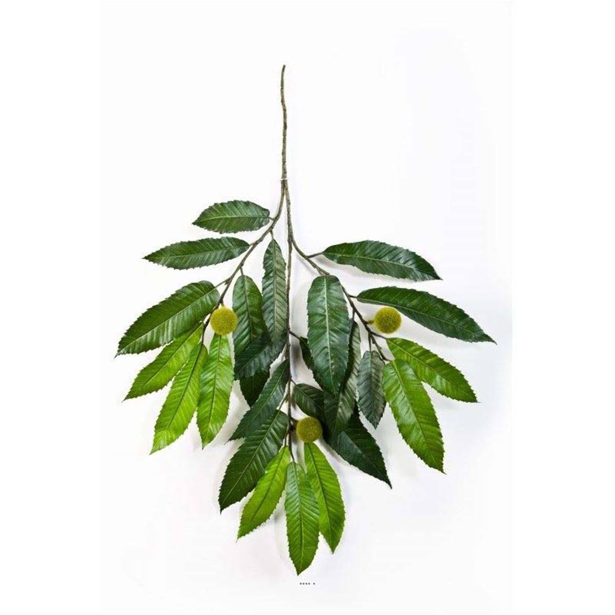 Artificielles - Branche de chataîgnier artificiel avec fruits H 45cm vert - Imagen 2