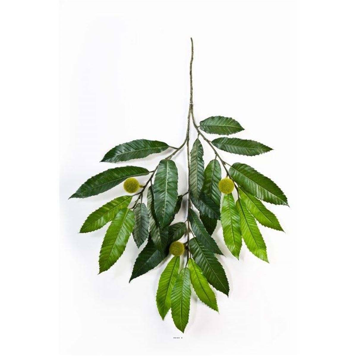 Artificielles - Branche de chataîgnier artificiel avec fruits H 45cm vert - Imagen 1