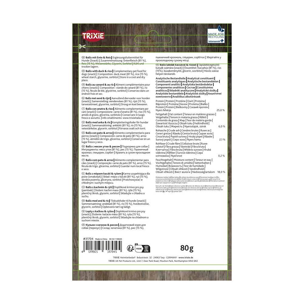 Trixie - Friandise au canard et au riz pour chien 80 g - Imagen 4