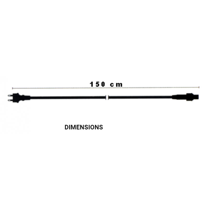 Lotti - Câble d'alimentation noir 1.5M pour guirlande guinguette IP44 230V Lotti - Imagen 2