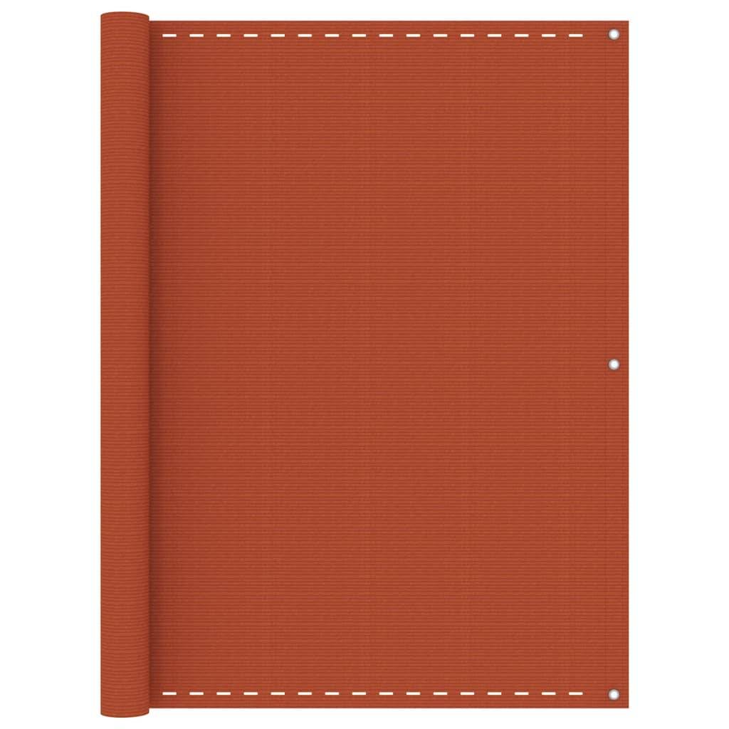 Helloshop26 - Écran de balcon brise pare vue protection confidentialité orange 120 x 400 cm PEHD - Imagen 1