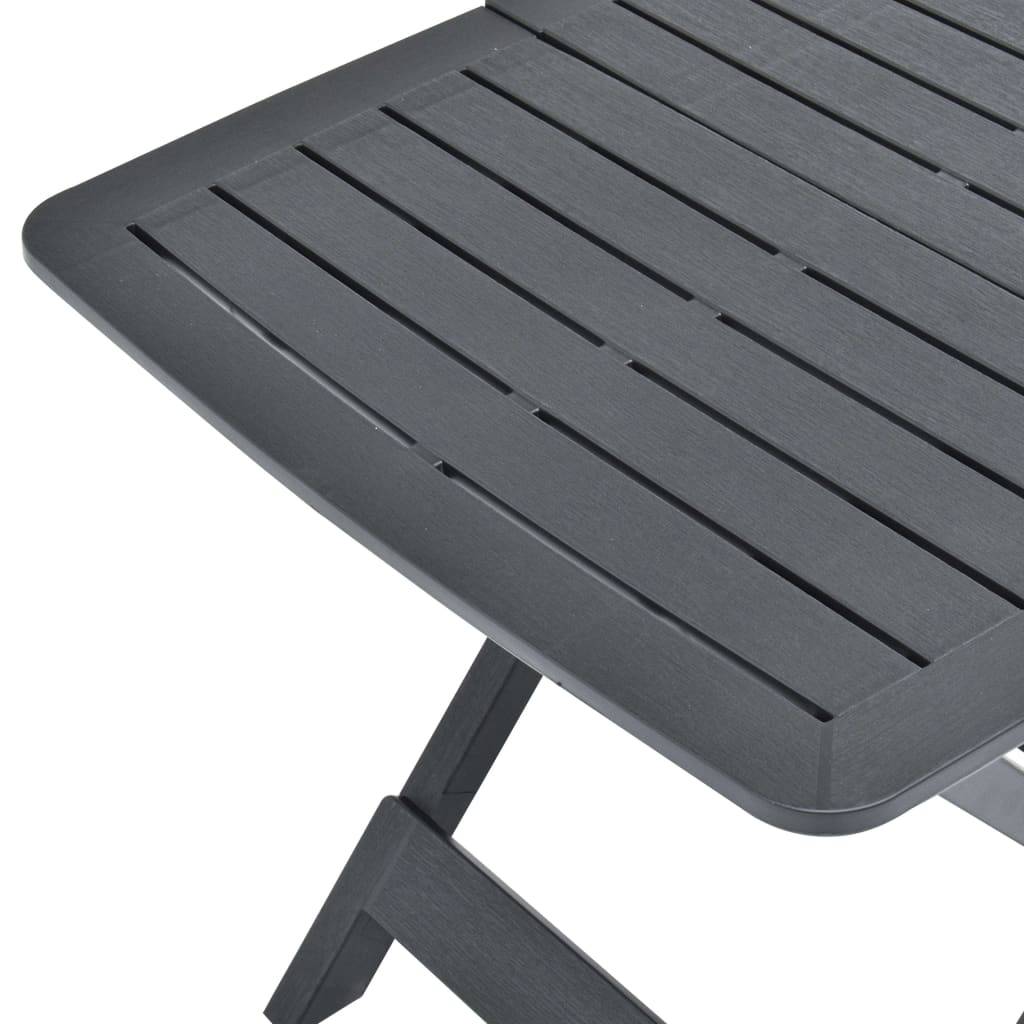 Vidaxl - Table pliable de jardin Anthracite 79x72x70 cm Plastique vidaXL 48792 - Imagen 4