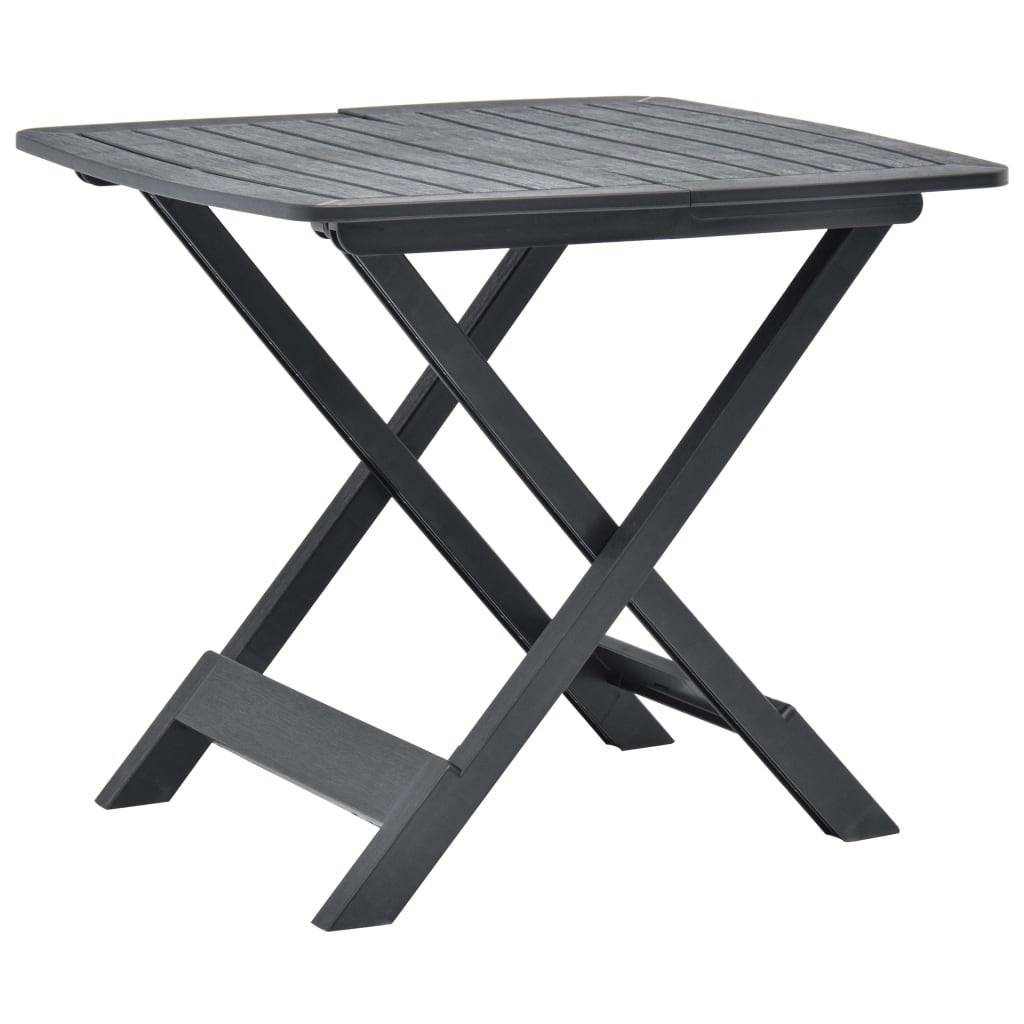 Vidaxl - Table pliable de jardin Anthracite 79x72x70 cm Plastique vidaXL 48792 - Imagen 1