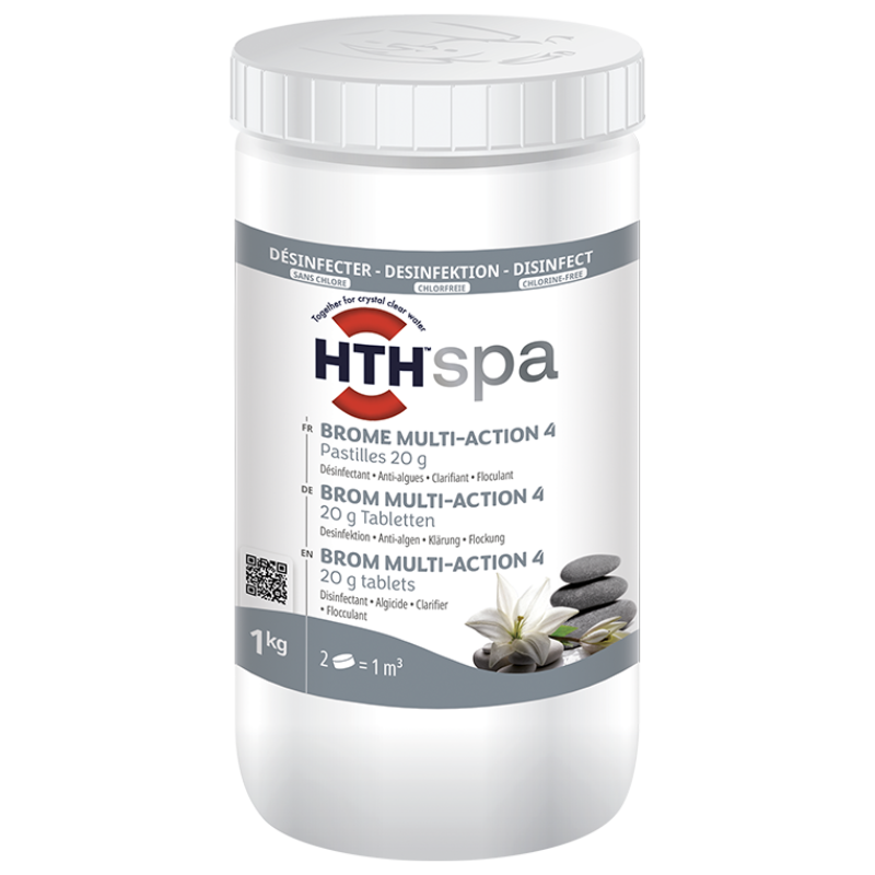 Brome hth SPA Multi-Action 4 - pastilles 20 g. - 1kg - 1 kg - Imagen 1