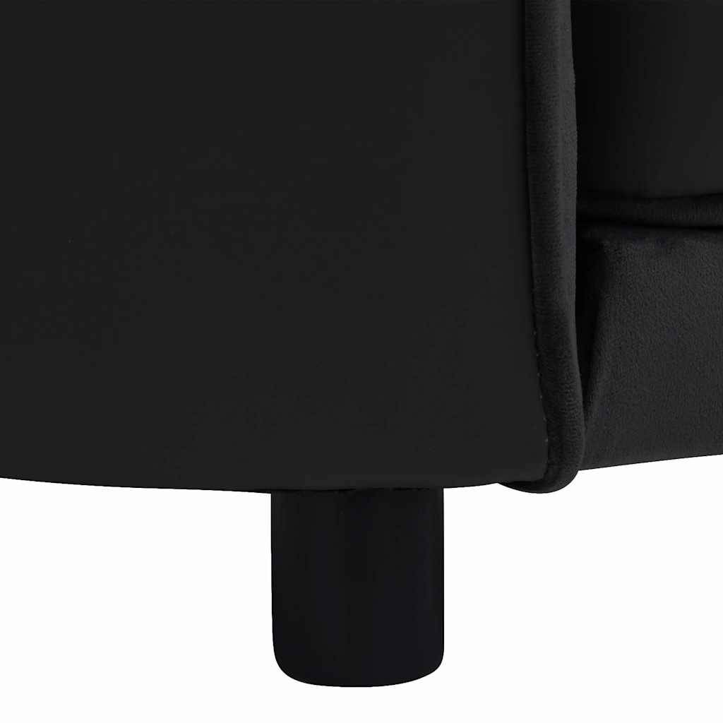Vidaxl - Canapé pour chien Noir 69x49x40 cm Peluche et similicuir vidaXL 171032 - Imagen 3