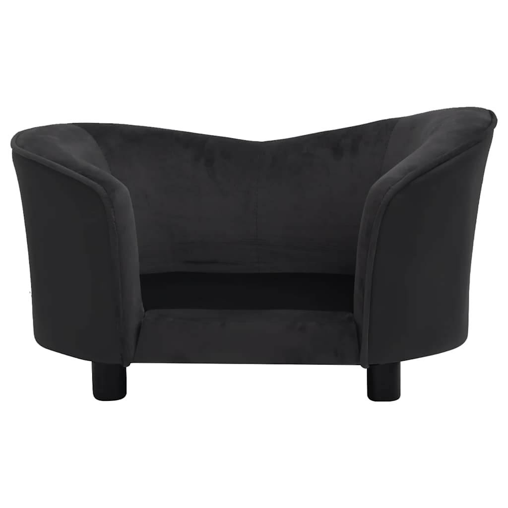 Vidaxl - Canapé pour chien Noir 69x49x40 cm Peluche et similicuir vidaXL 171032 - Imagen 5