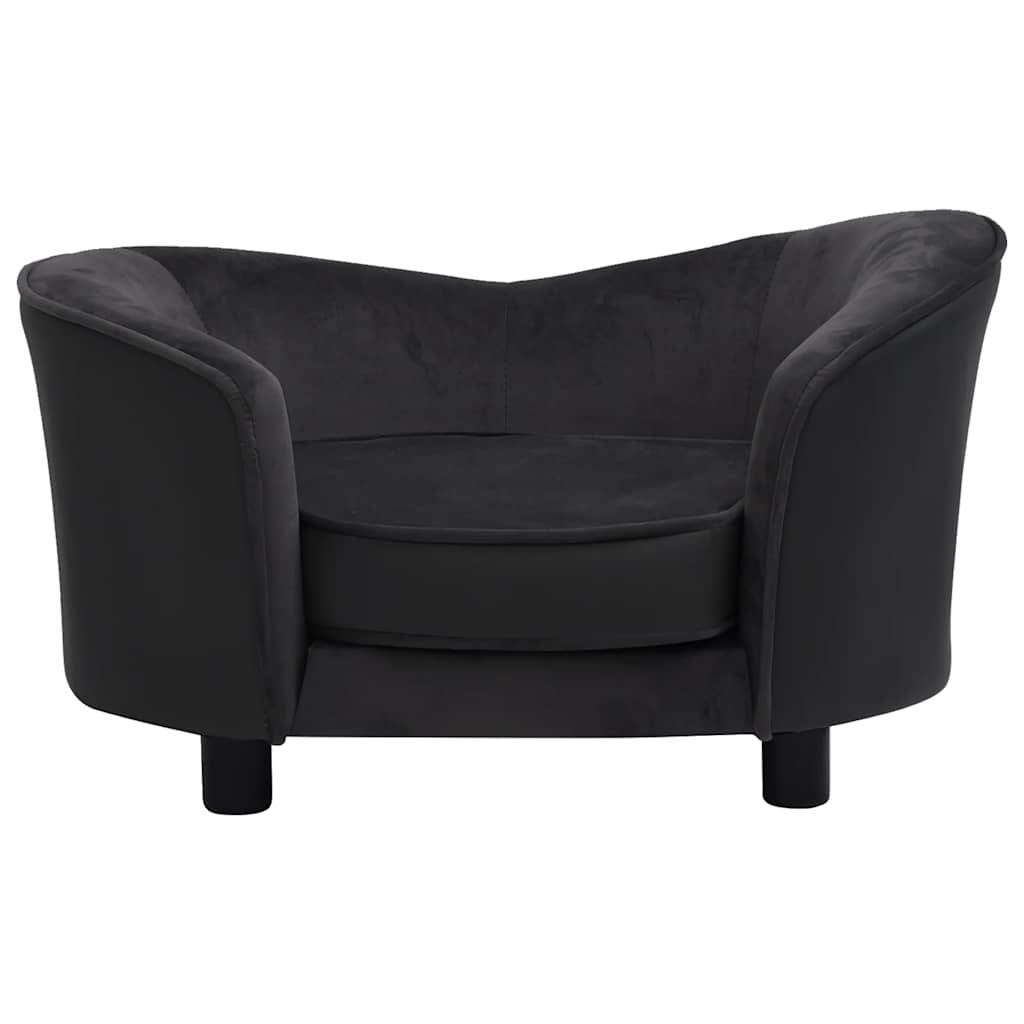 Vidaxl - Canapé pour chien Noir 69x49x40 cm Peluche et similicuir vidaXL 171032 - Imagen 6