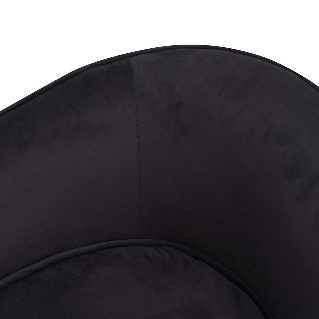 Vidaxl - Canapé pour chien Noir 69x49x40 cm Peluche et similicuir vidaXL 171032 - Imagen 2
