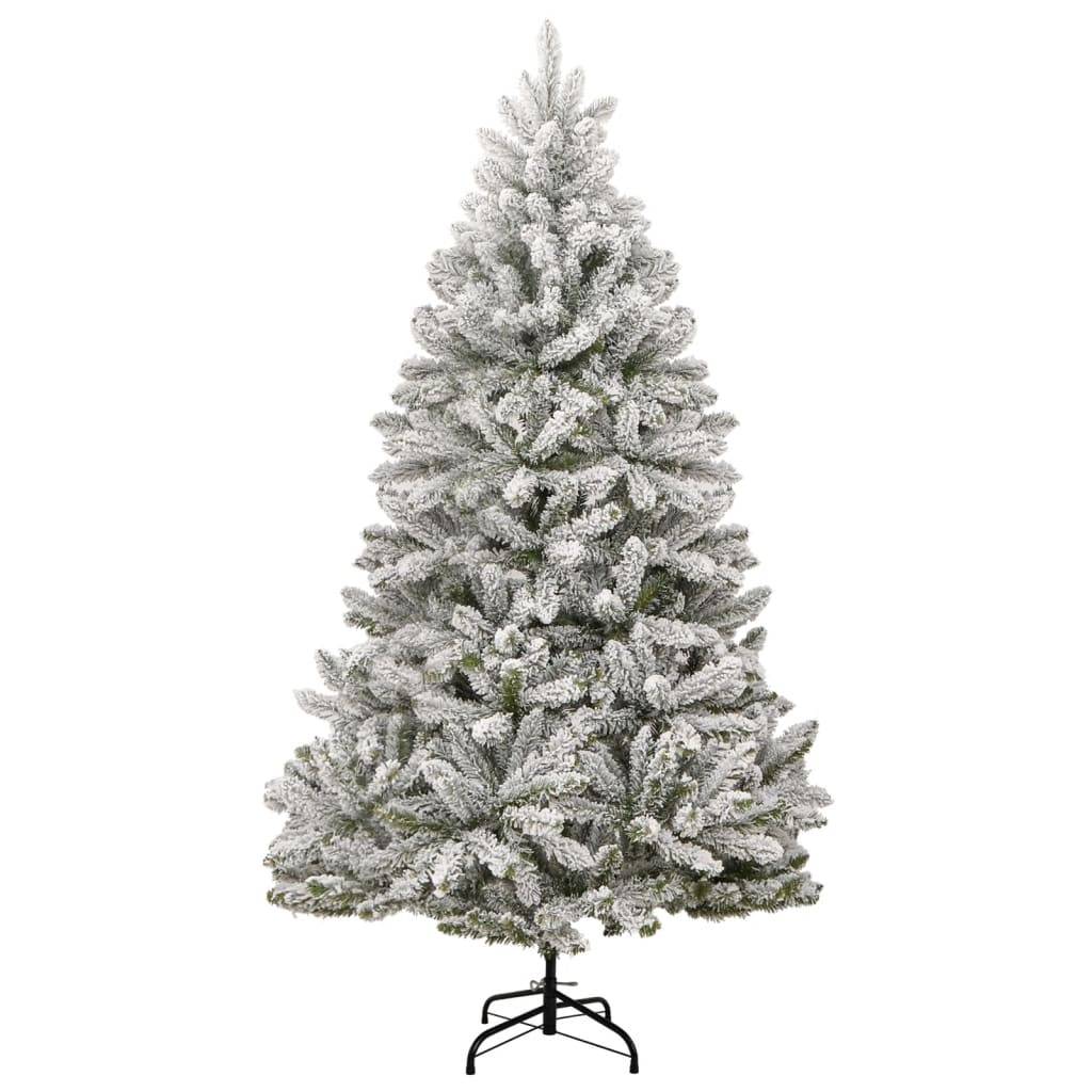 ComfortXL - Sapin de Noël artificiel floqué PVC installation facile pour intérieur Blanc 210 cm – ComfortXL Outdoor Living - Image 2