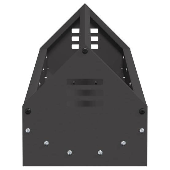Auge Poule Acier Jardin Bac Nourrissage Anti-Gaspillage Noir - ComfortXL Outdoor Living - Image 6