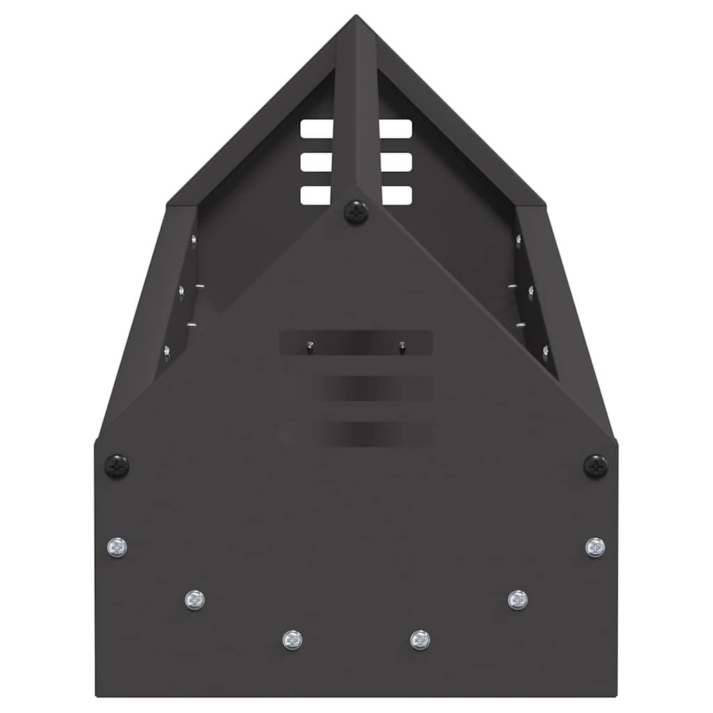 Auge Poule Acier Jardin Bac Nourrissage Anti-Gaspillage Noir - ComfortXL Outdoor Living - Image 6