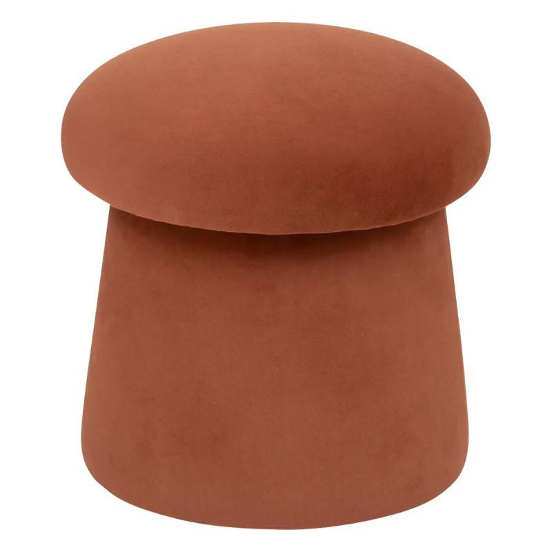 Pouf en velours 40 cm coloris ambre Noa Atmosphera - Imagen 1