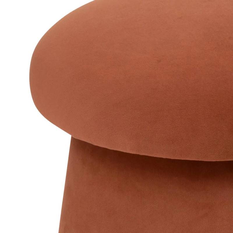 Pouf en velours 40 cm coloris ambre Noa Atmosphera - Imagen 2