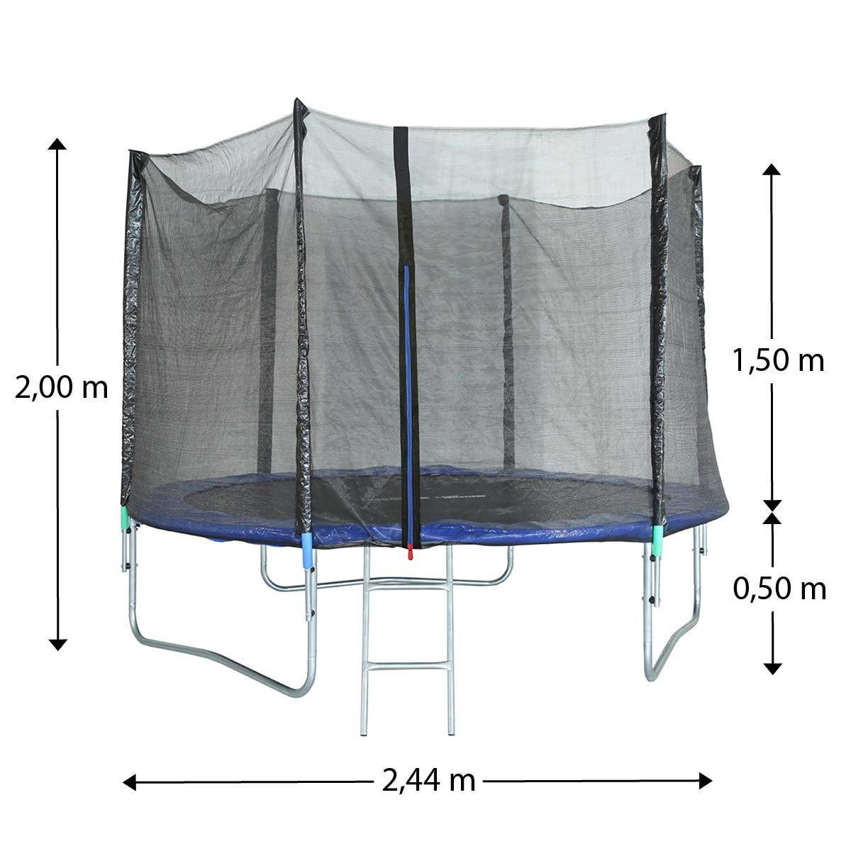 Trigano Jardin - Trampoline Ø 2,44 m avec filet de sécurité et échelle - Image 4