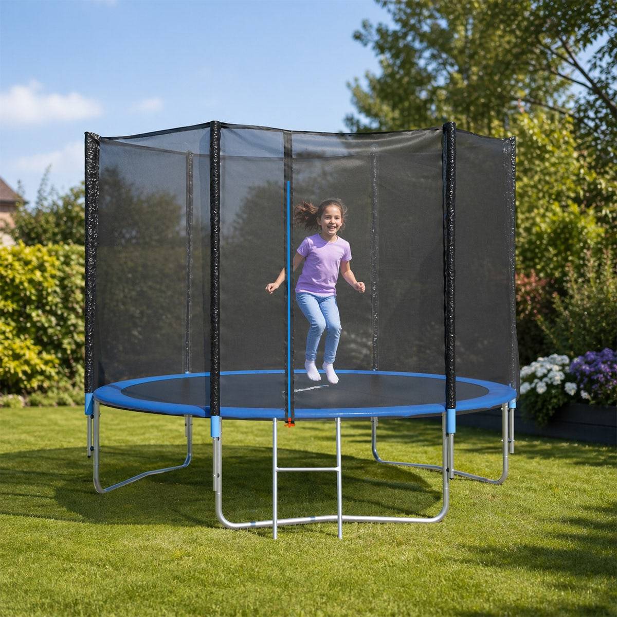 Trigano Jardin - Trampoline Ø 2,44 m avec filet de sécurité et échelle - Image 2