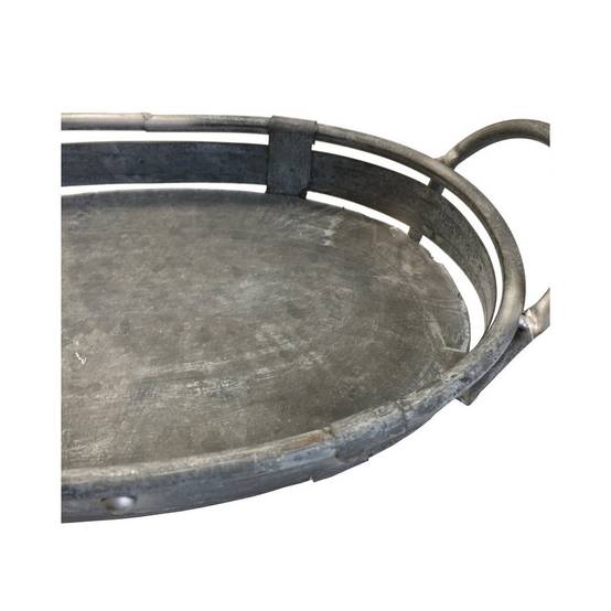 Set de 3 plateaux en métal gris L.47-40-31 cm Chemin de campagne - Image 5