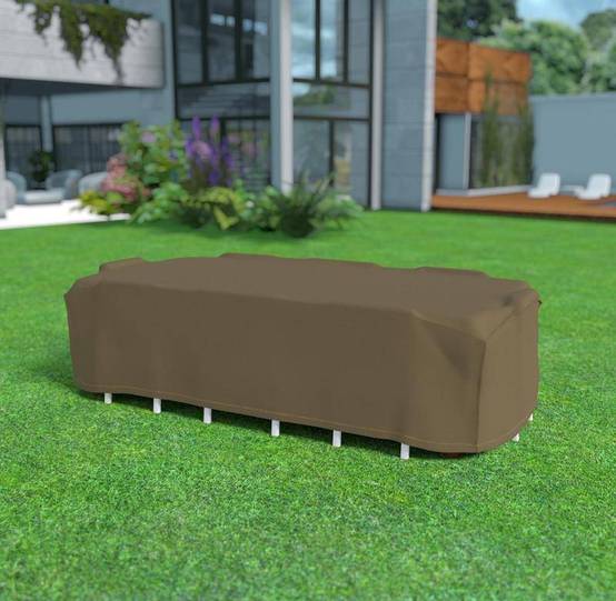 Nortène - Housse de protection en polyester 325 x 205 x 90 cm - pour table rectangulaire + 8 chaises - 90g/m2 Nortene - Imagen 1