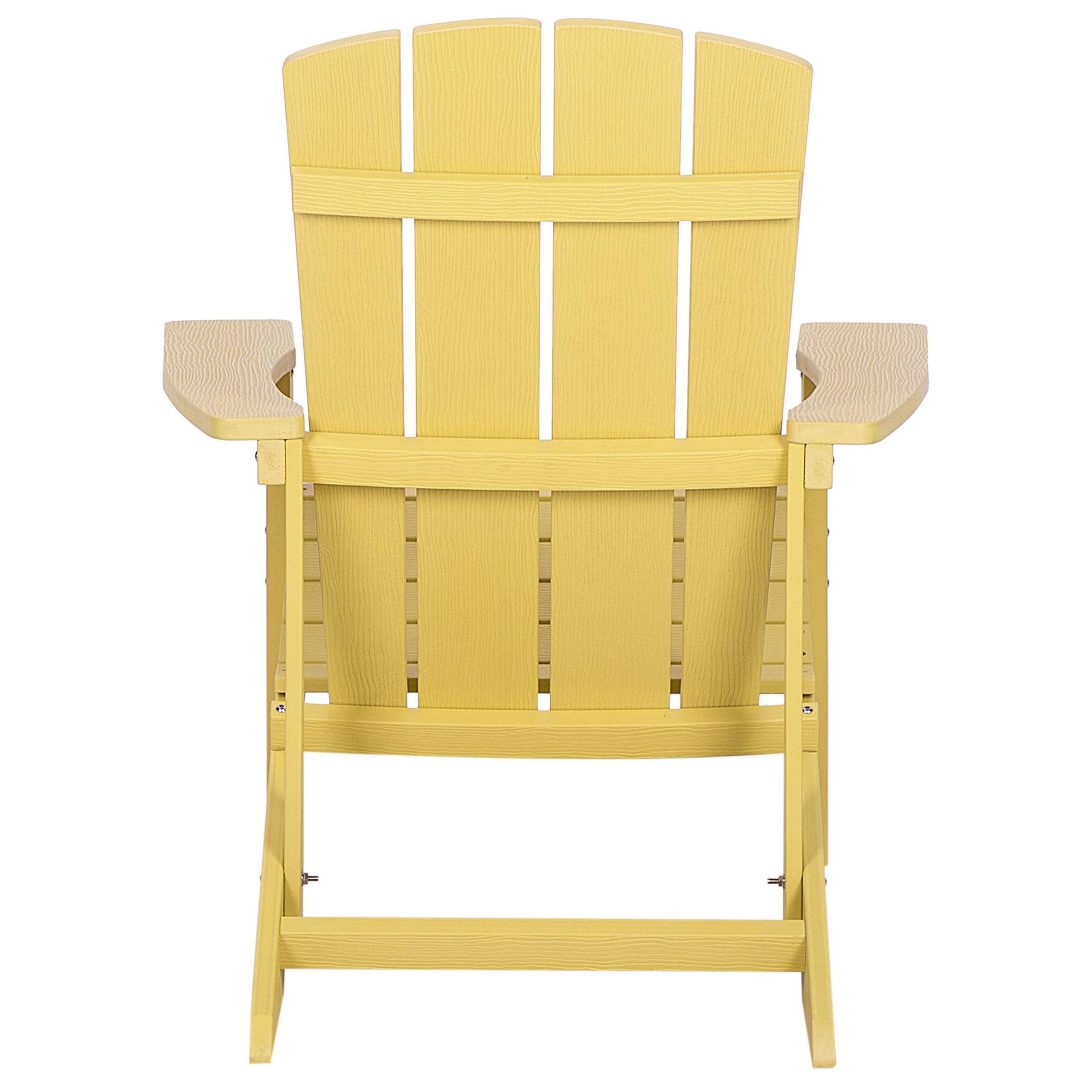 Beliani - Chaise de jardin Bois synthétique Jaune ADIRONDACK - Beliani - Imagen 6