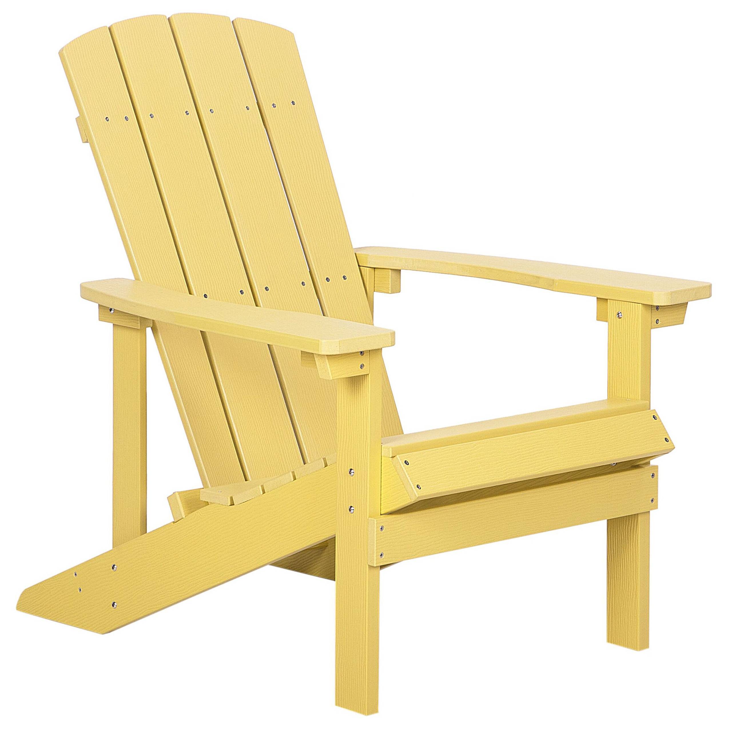 Beliani - Chaise de jardin Bois synthétique Jaune ADIRONDACK - Beliani - Imagen 2