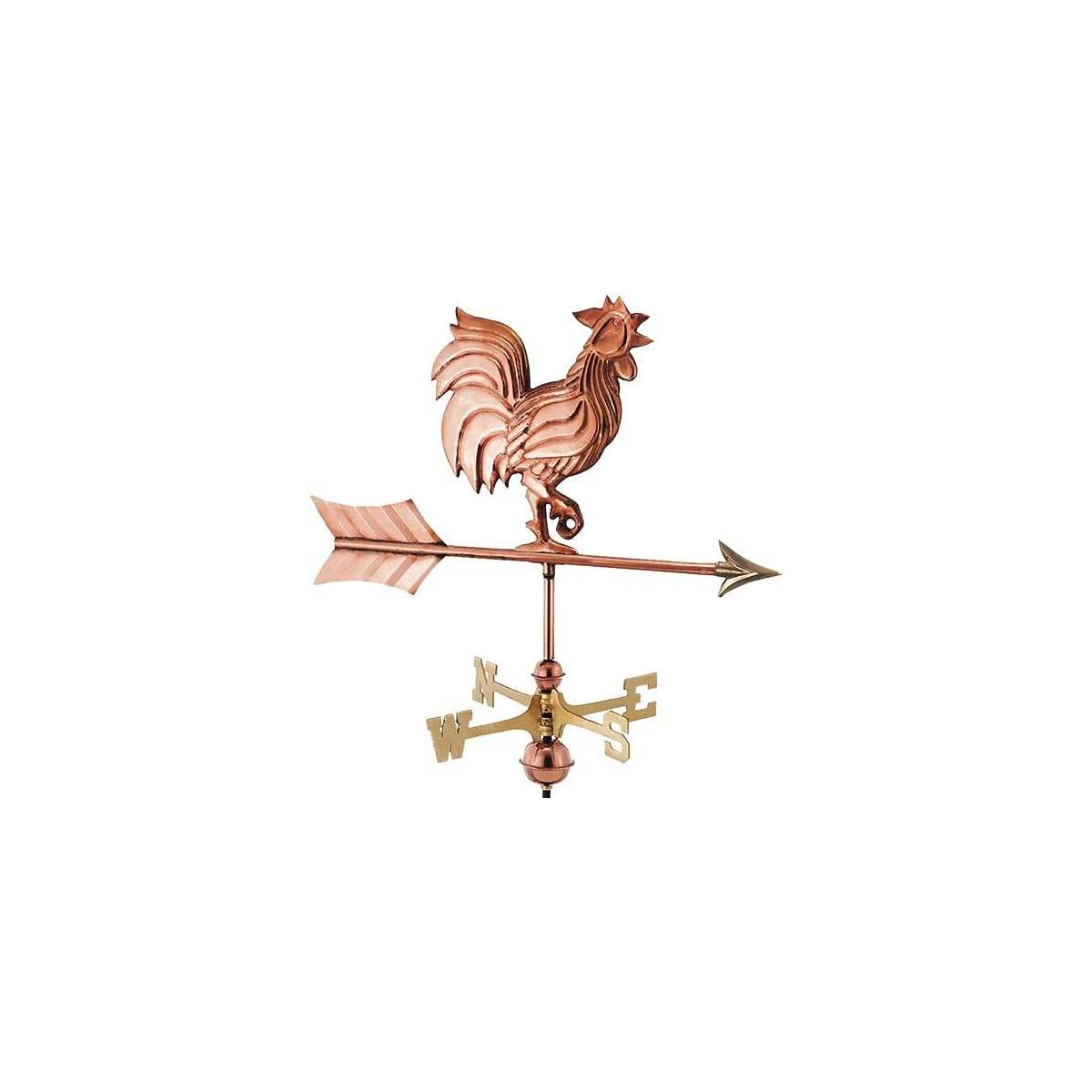 Good Directions - Girouette en cuivre Coq chantant - Imagen 1