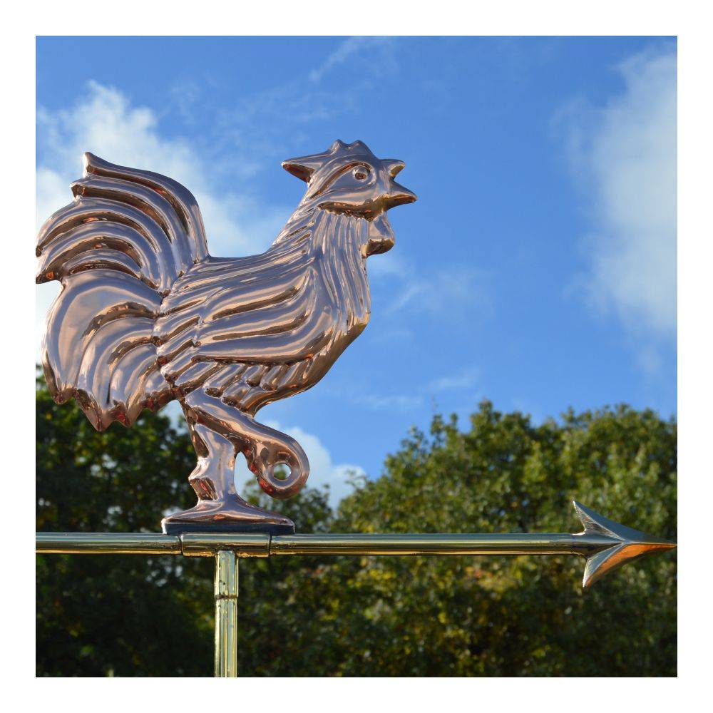 Good Directions - Girouette en cuivre Coq chantant - Imagen 4
