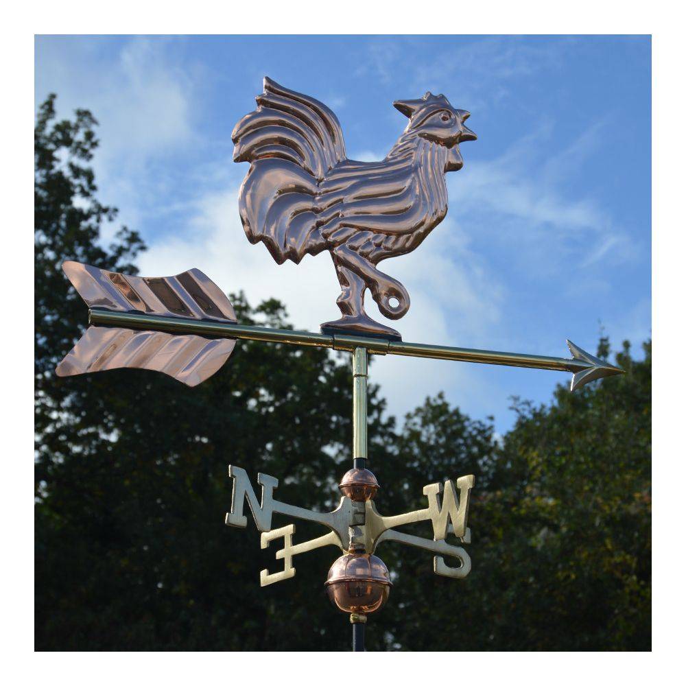 Good Directions - Girouette en cuivre Coq chantant - Imagen 2