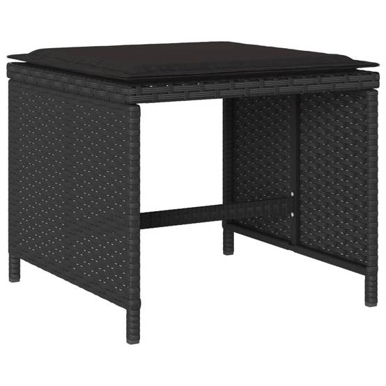 Table et Chaises de Jardin Cube 8 Places, Rangement Optimisé, Résine et Coussins Noirs – ComfortXL Outdoor Living - Image 6