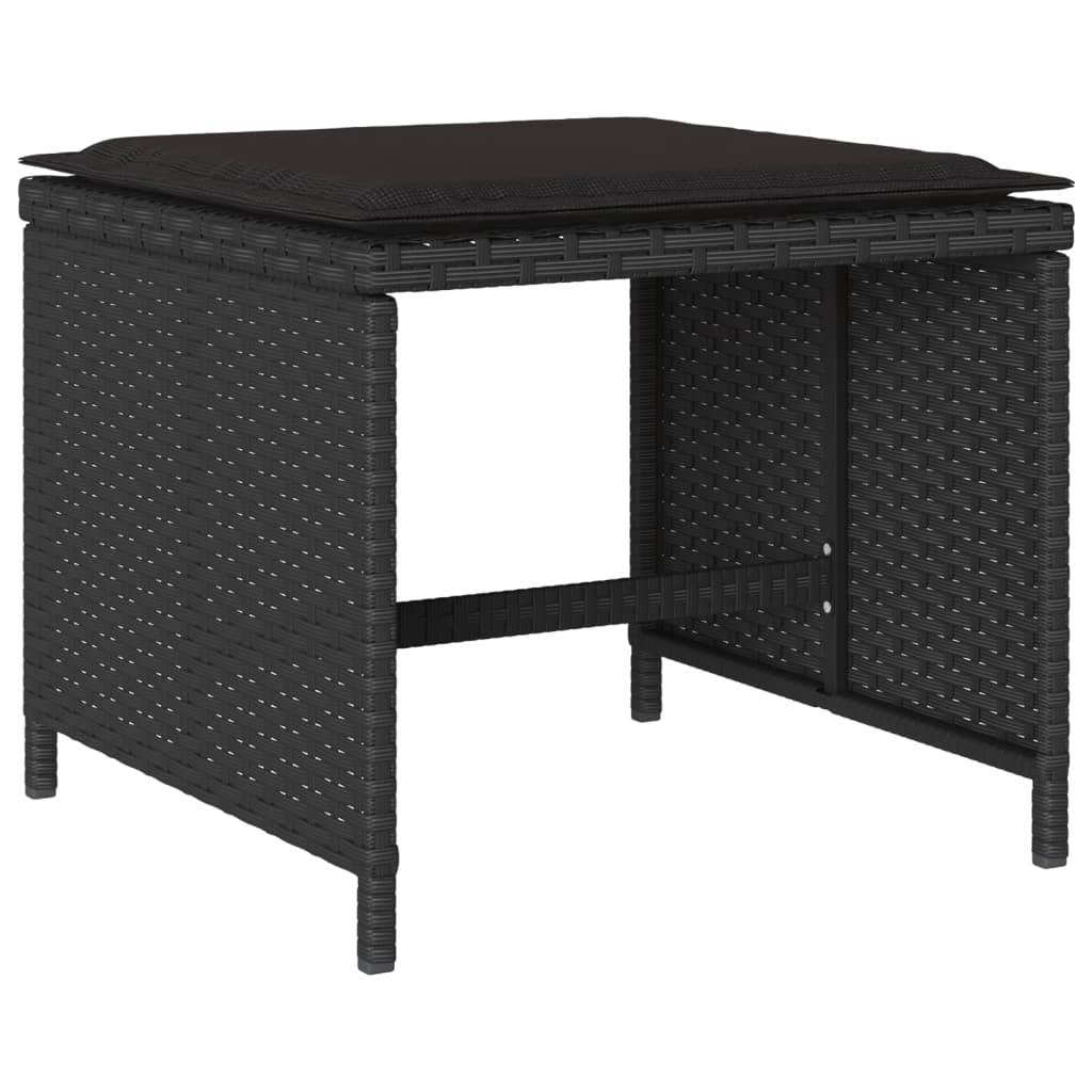 Table et Chaises de Jardin Cube 8 Places, Rangement Optimisé, Résine et Coussins Noirs – ComfortXL Outdoor Living - Image 6