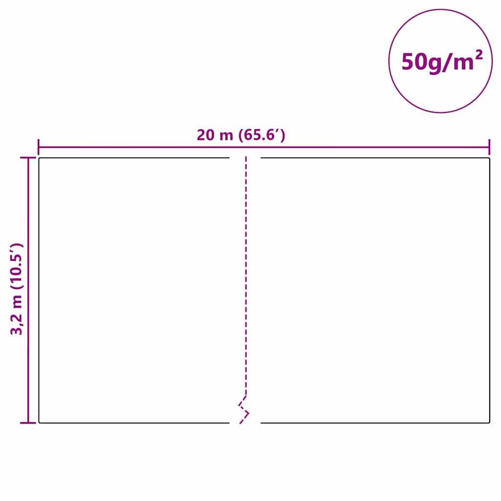 Large Voile Protection Hivernale Tissu Non-Tissé 3,2m Largeur Isolation Haies et Massifs Blanc 20x3,2m – ComfortXL Outdoor Living - Image 8