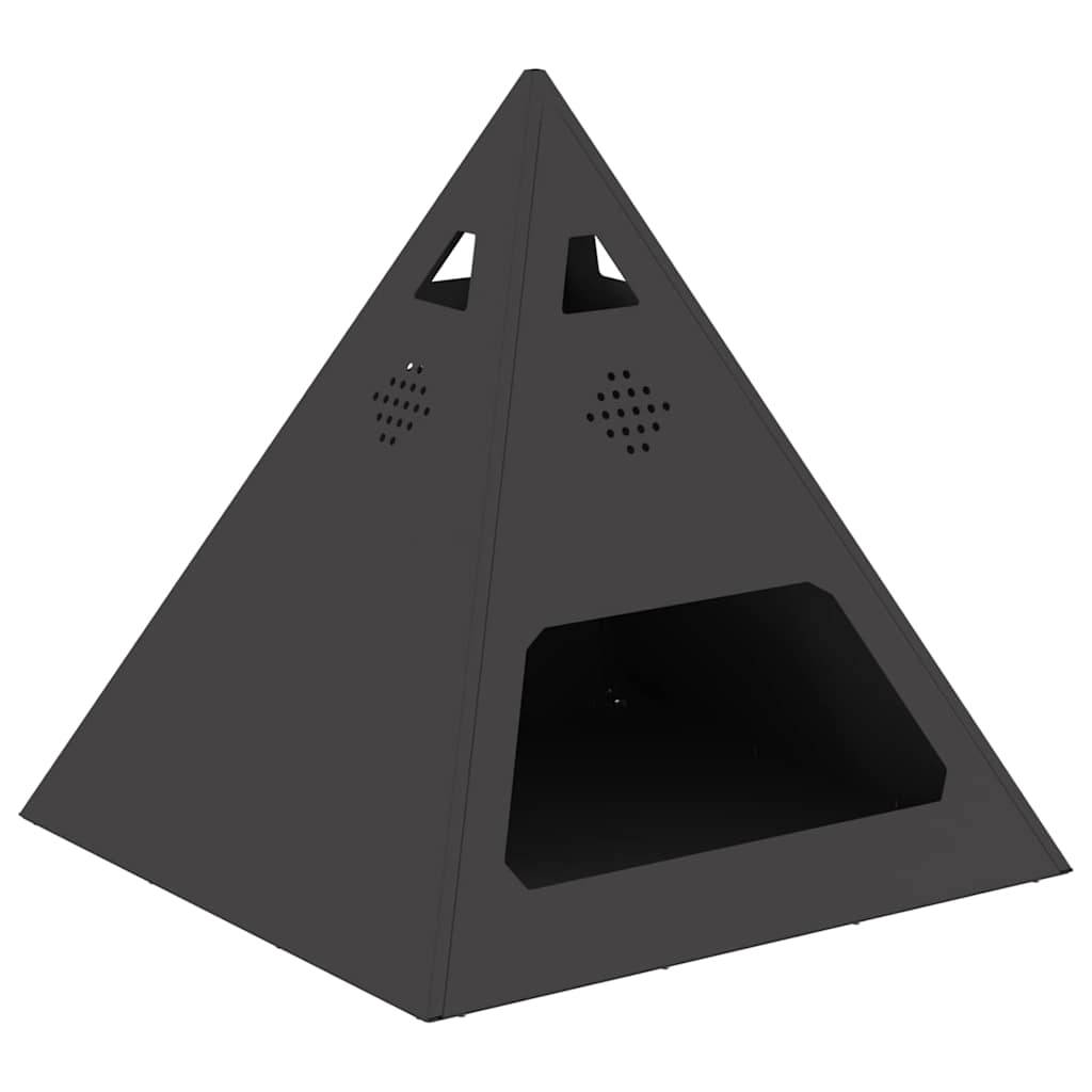 ComfortXL - Brasero pyramide foyer de jardin en acier design moderne 51 cm Noir – ComfortXL Outdoor Living - Image 2