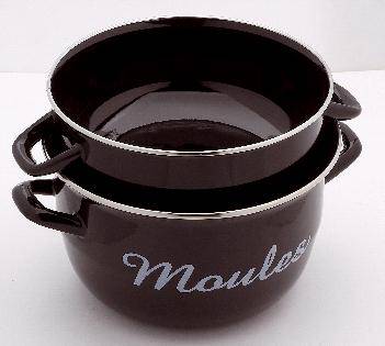 Baumalu - Marmite à moules 24 cm émaillé noire