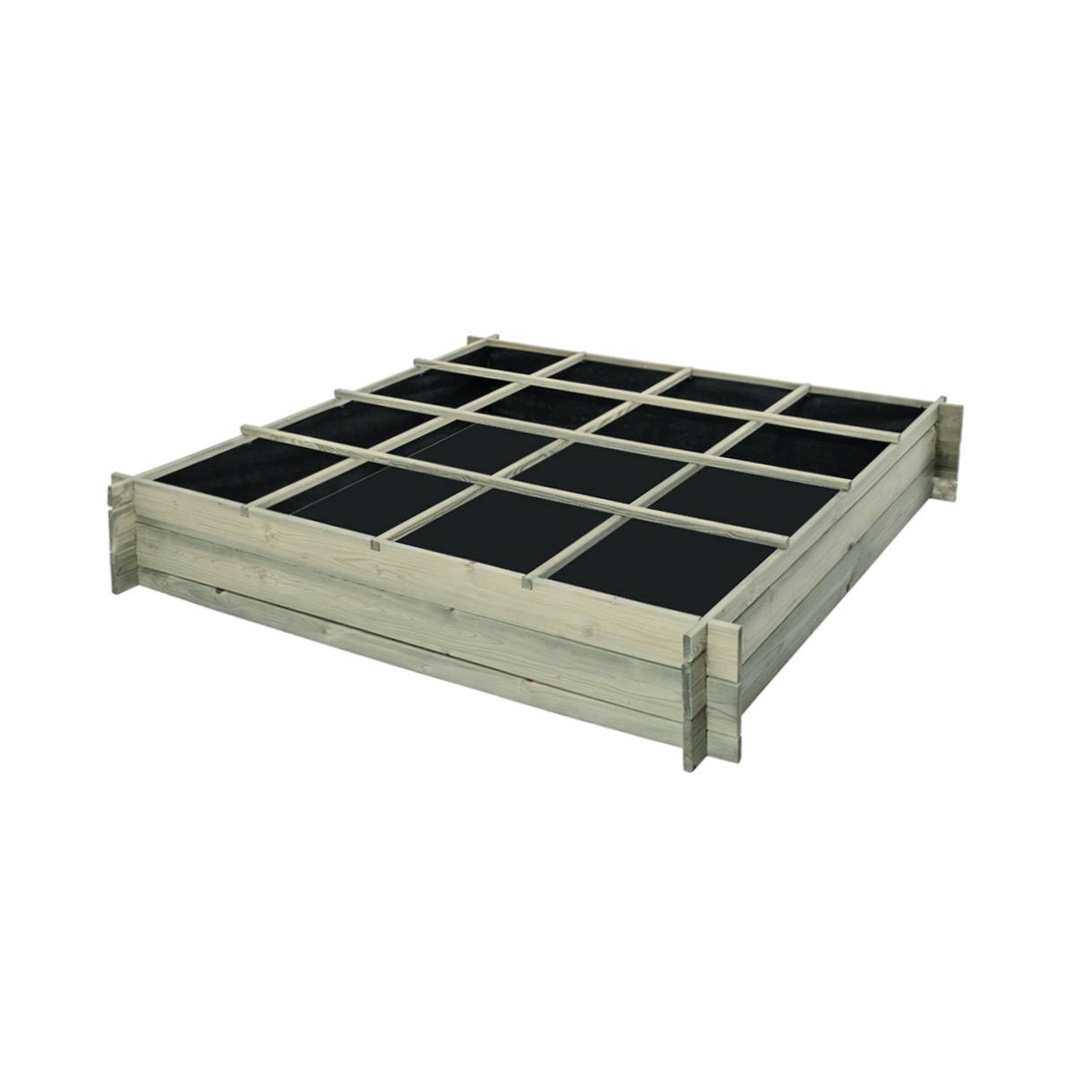 Carré potager en bois 16 cases 240 L - Cémonjardin - Imagen 1