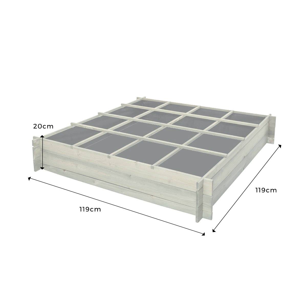 Carré potager en bois 16 cases 240 L - Cémonjardin - Imagen 3