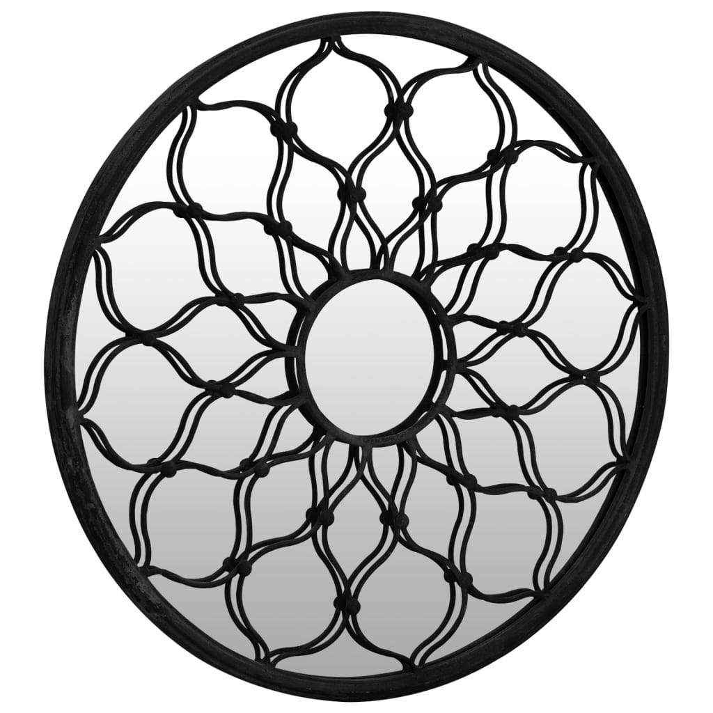 Maison Chic - Miroir de jardin Noir 40x3 cm Fer Rond utilisation extérieure Maison Chic - Image 3