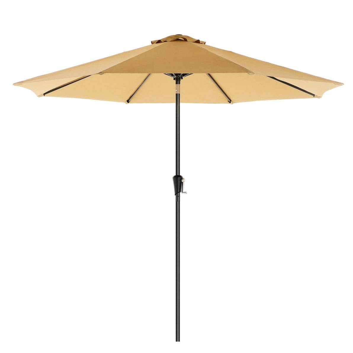 Helloshop26 - Parasol de jardin diamètre 3 m ombrelle protection UPF 50+ toile polyester octogonale inclinable manivelle balcon terrasse piscine plage sans socle t - Imagen 1