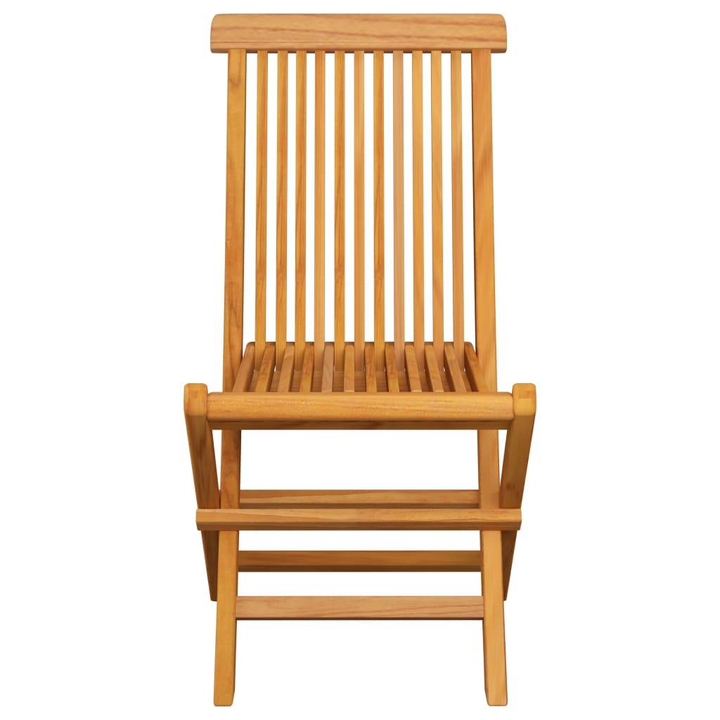 Vidaxl - Chaises pliantes avec coussins gris, 4 pièces, en teck massif vidaXL 3062584 - Imagen 6