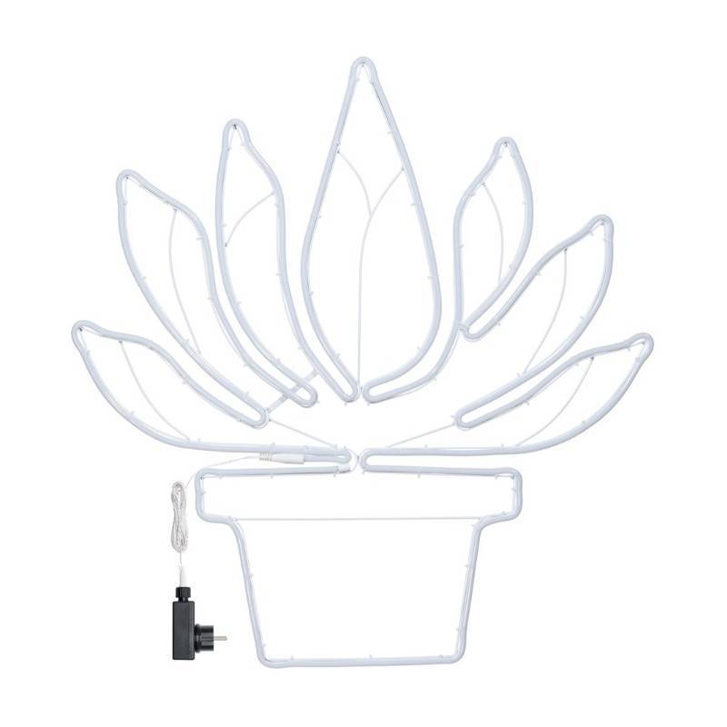 Lotti - Lampe néon déco plante en pot 81x77 cm 672 leds blanc chaud / vert Lotti - Imagen 2