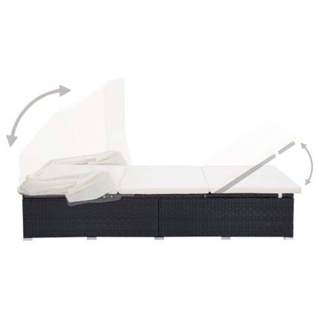 Prolenta Premium - Chaise longue pliante/transat Vrenja Blanc 194 X 120,5 X 110 cm - P87209B - Image 4
