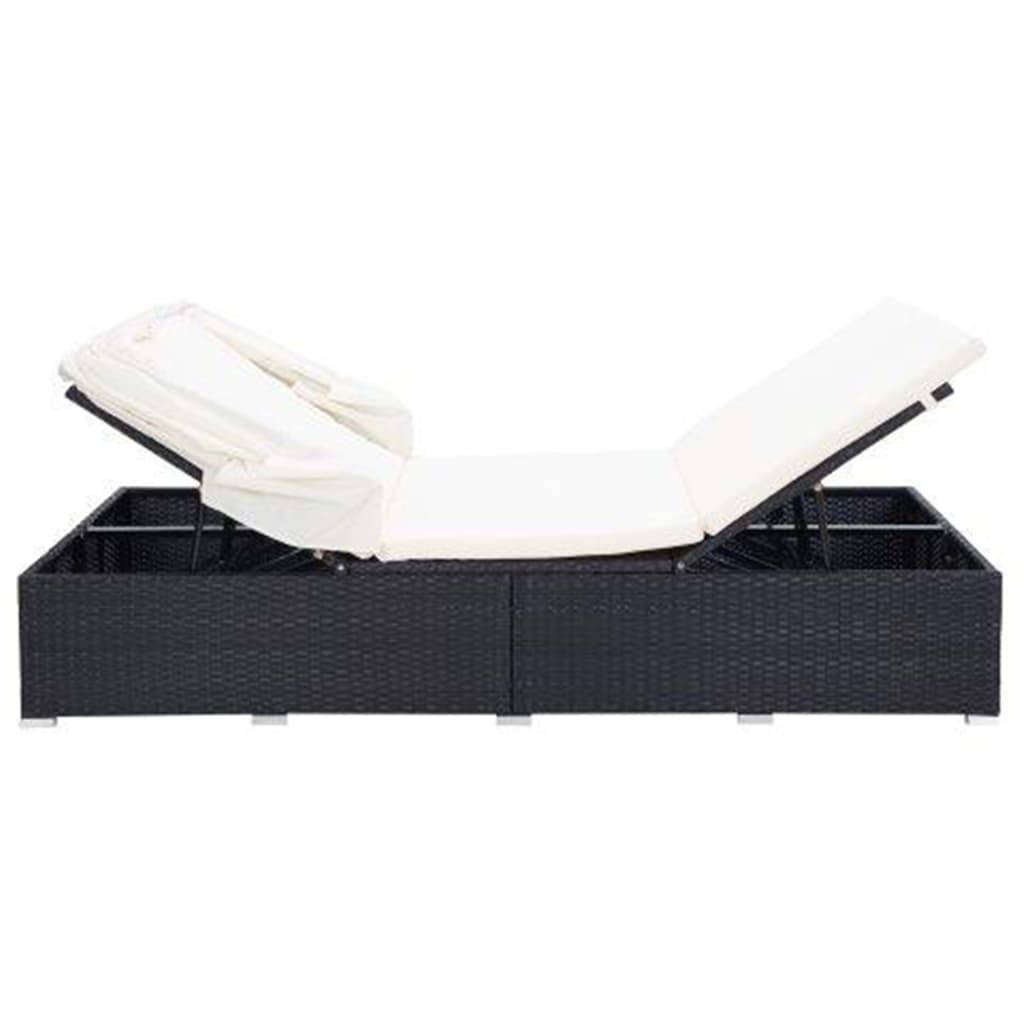 Prolenta Premium - Chaise longue pliante/transat Vrenja Blanc 194 X 120,5 X 110 cm - P87209B - Image 5