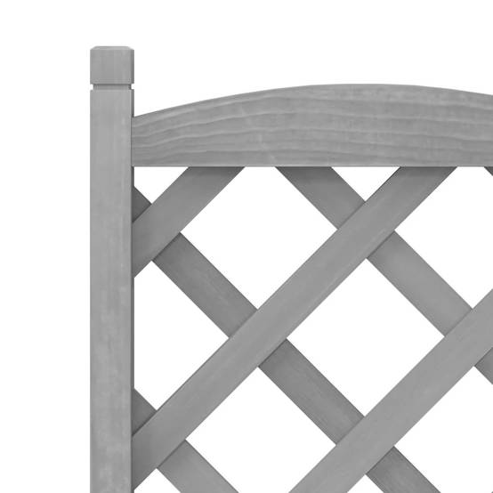 Jardinière avec treillis bois de sapin gris 40 x 30 x 97.5 cm - PANGIVO - Image 7