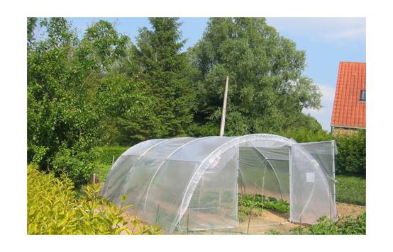 Serre tunnel de jardin - 24m² - 4 x 6 m - Abri Légumes - pieds arrondis - polyéthylène haute densité - 2 portes pivotantes - LES SERRES TONNEAU - Image 8