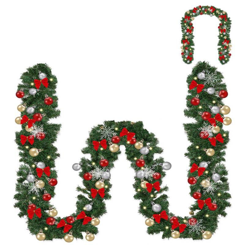 BB Loisir - Guirlande de Noël 5m éclairage 100 LED blanc chaud et boules de Noël Telecommande - Image 1