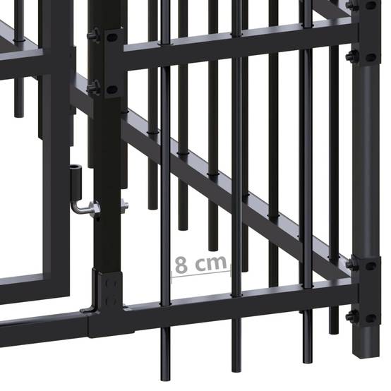 Vidaxl - Chenil d'extérieur pour chiens Acier 9,22 m² vidaXL 3097959 - Imagen 7