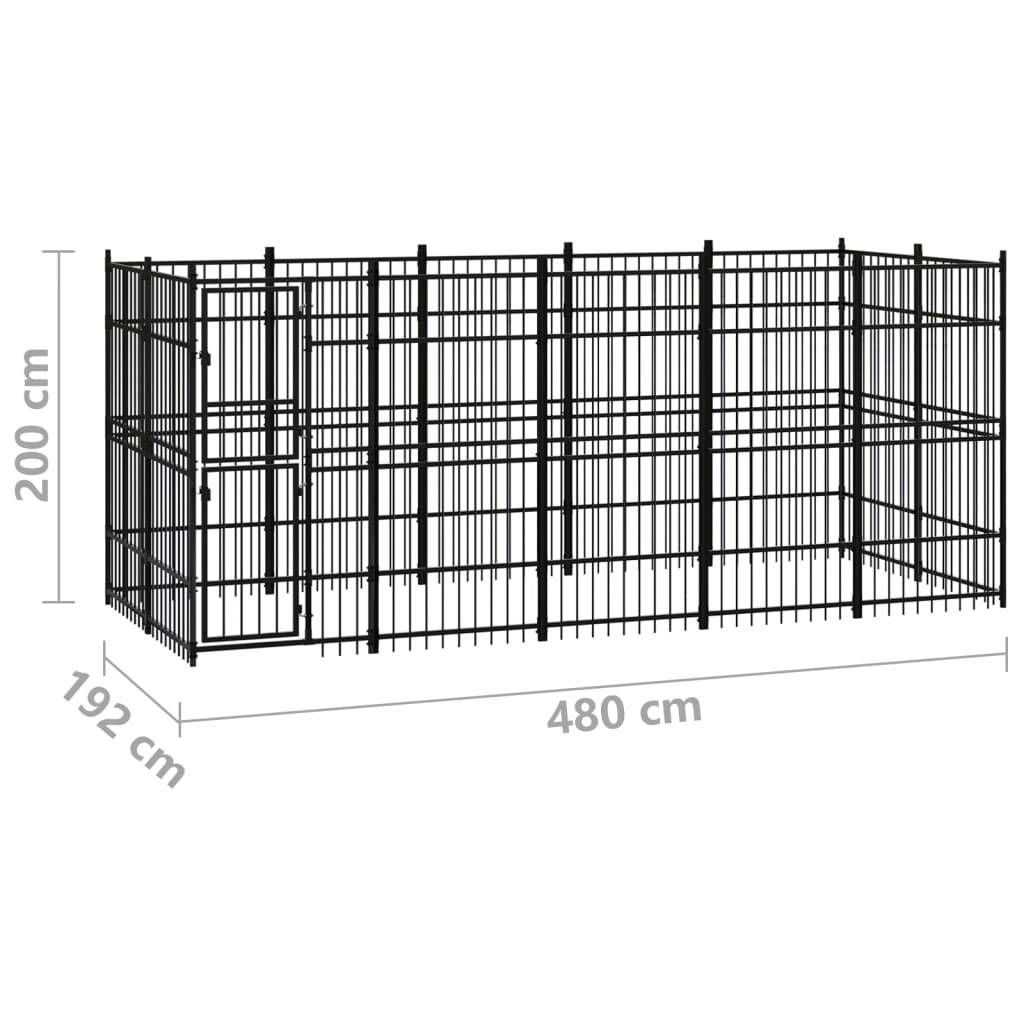 Vidaxl - Chenil d'extérieur pour chiens Acier 9,22 m² vidaXL 3097959 - Imagen 8